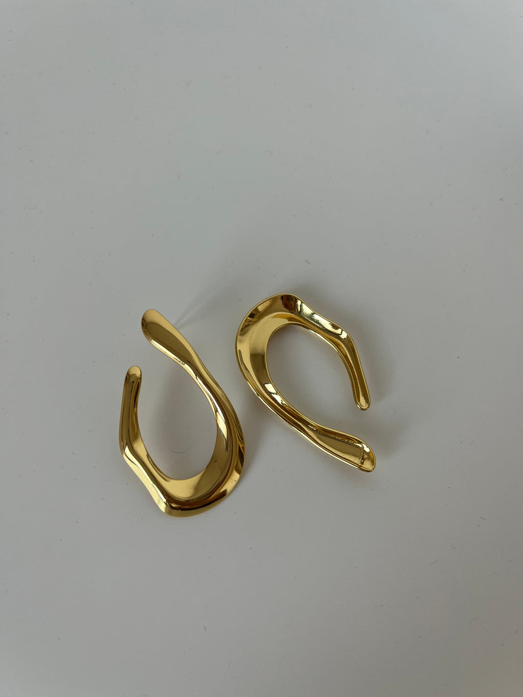Golden Wave Earrings – Gold Tone Stainless Steel