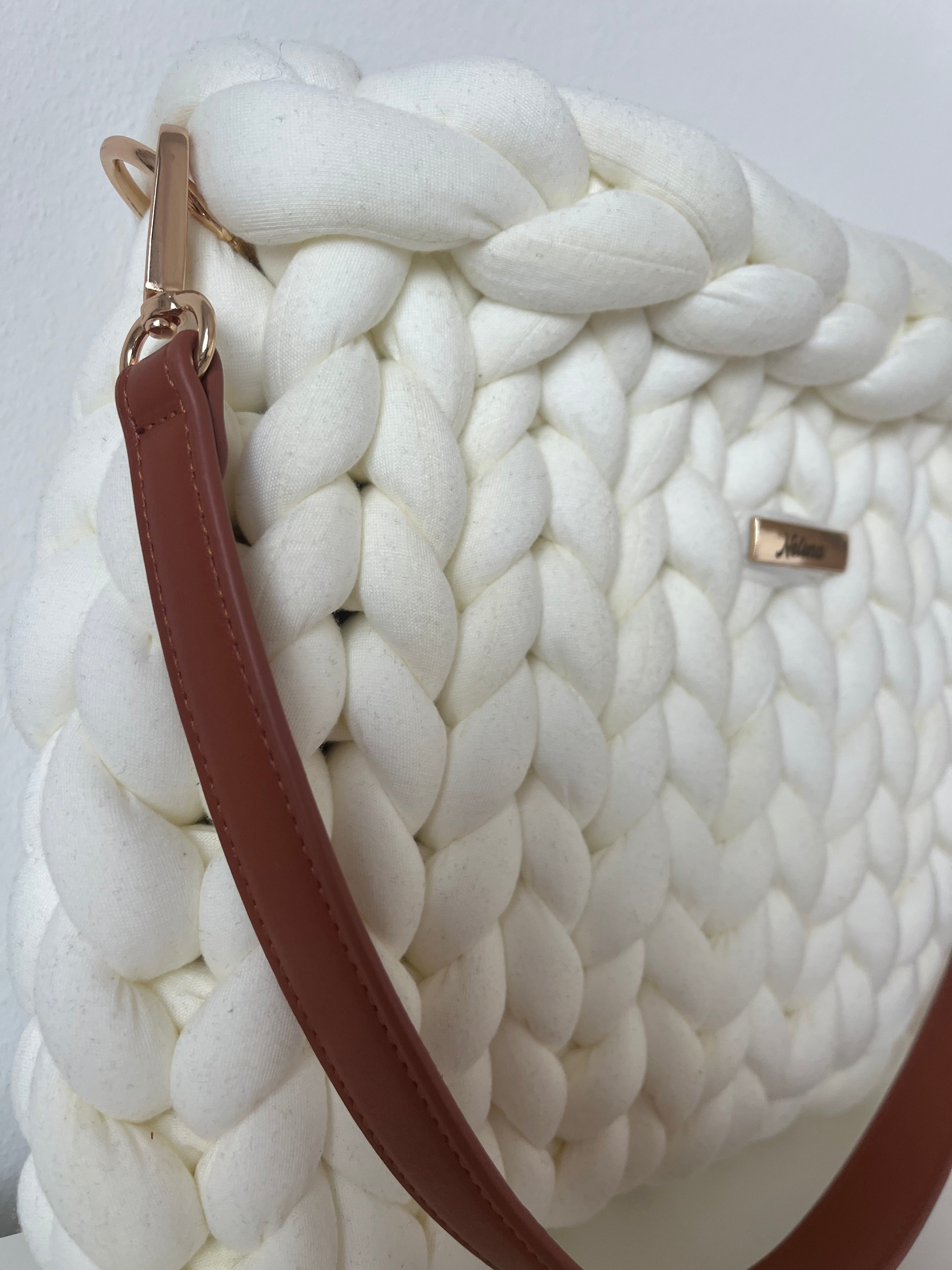 White Marshmallow – Handmade Chunky Shoulder Bag
