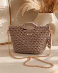 Beige Handmade Crochet Bag – Nelena Fashion