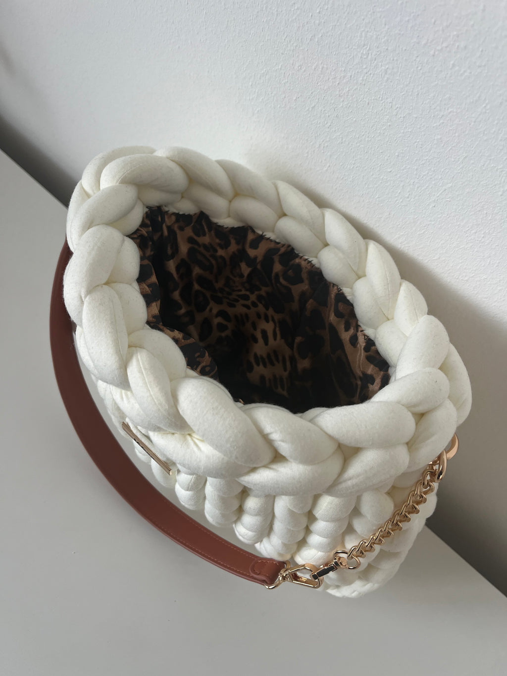 White Marshmallow – Handmade Chunky Shoulder Bag