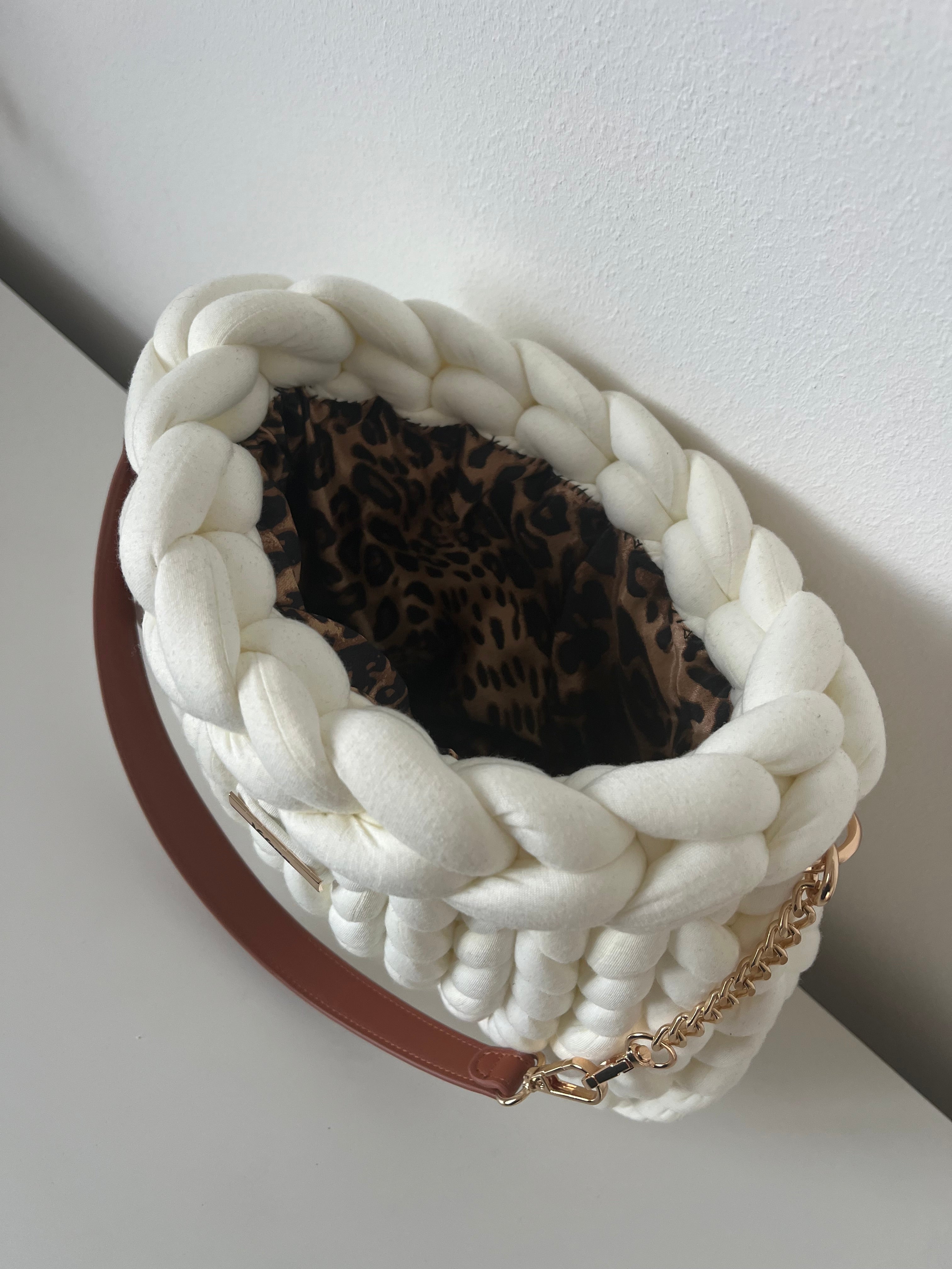 White Marshmallow – Handmade Chunky Shoulder Bag