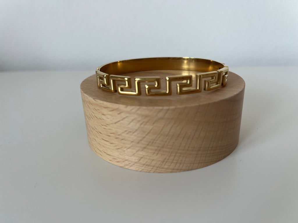 Athena Gold Bracelet – Greek Meander Collection