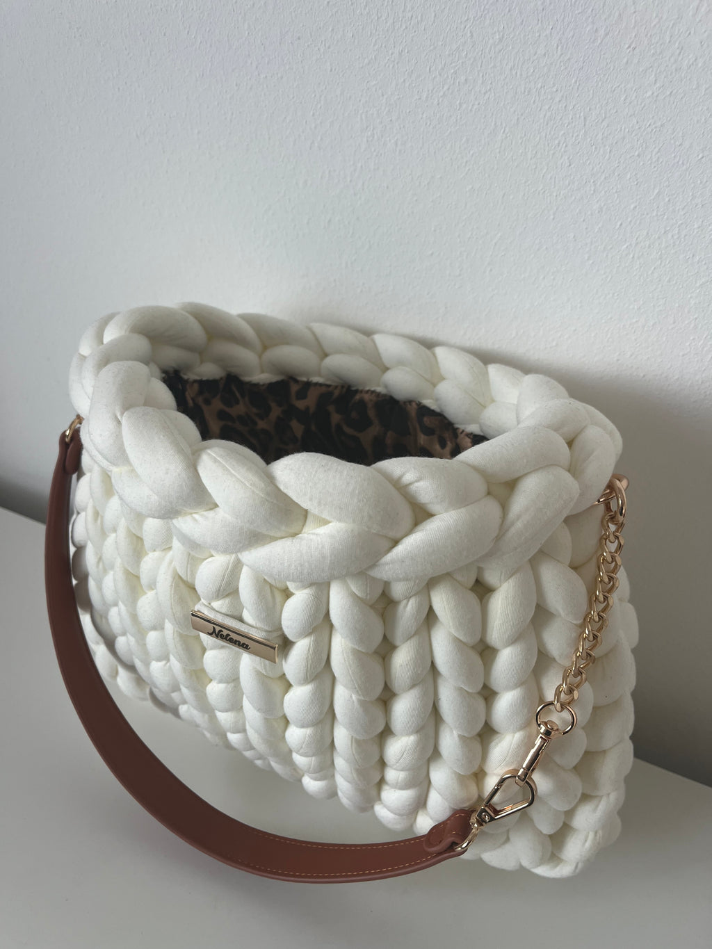 White Marshmallow – Handmade Chunky Shoulder Bag