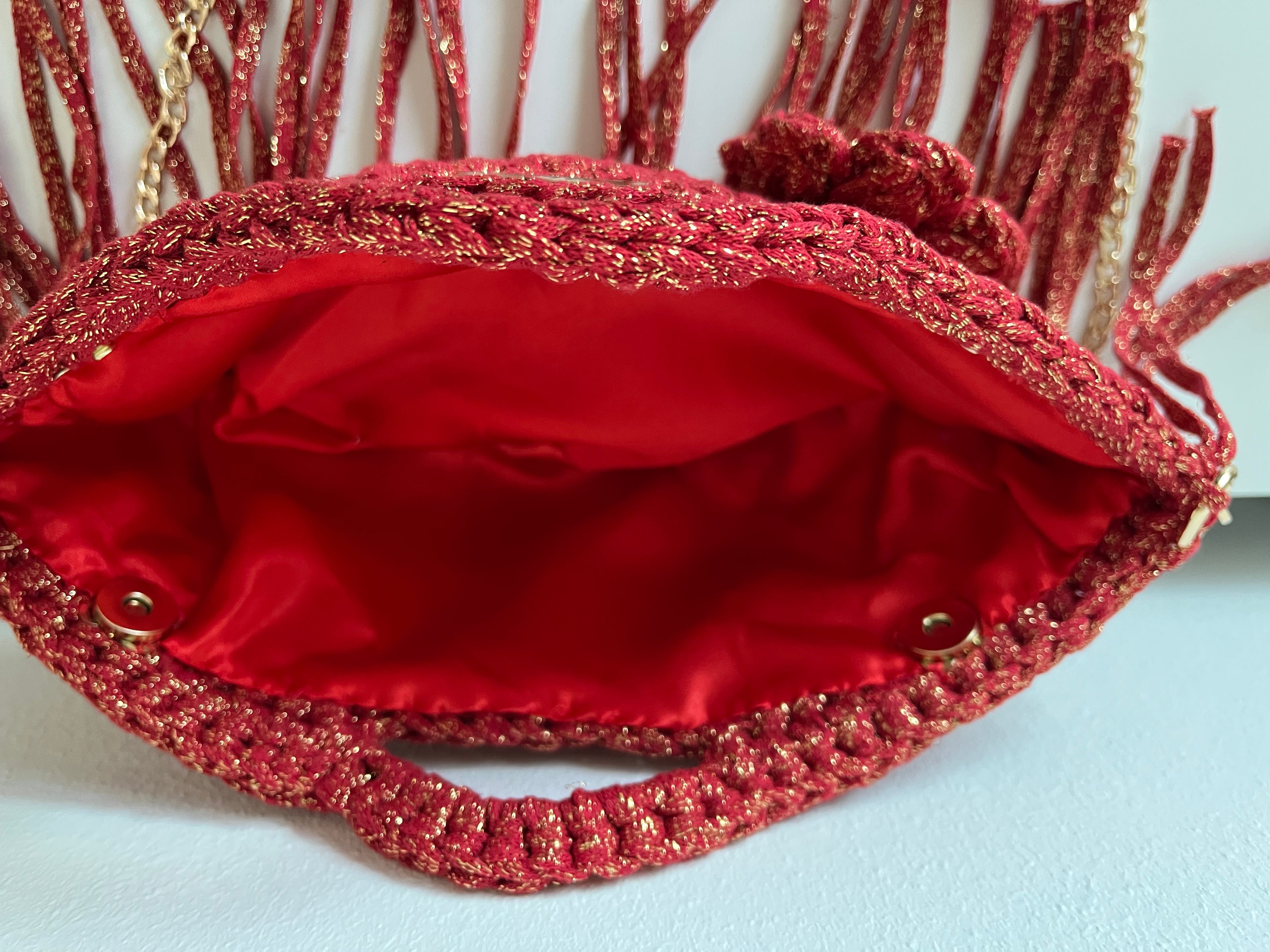 Ruby Glam Fringe Bag