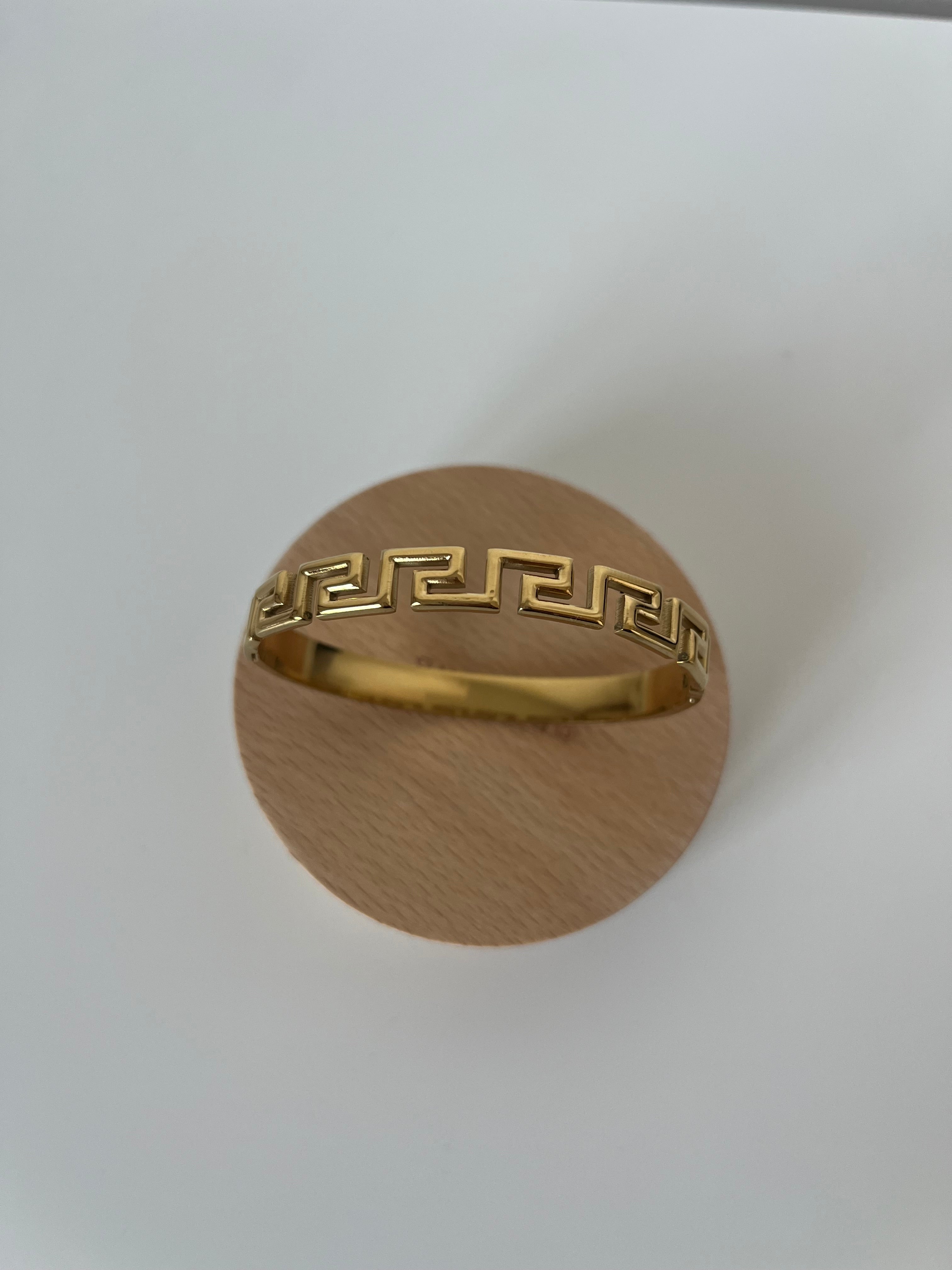 Athena Gold Bracelet – Greek Meander Collection