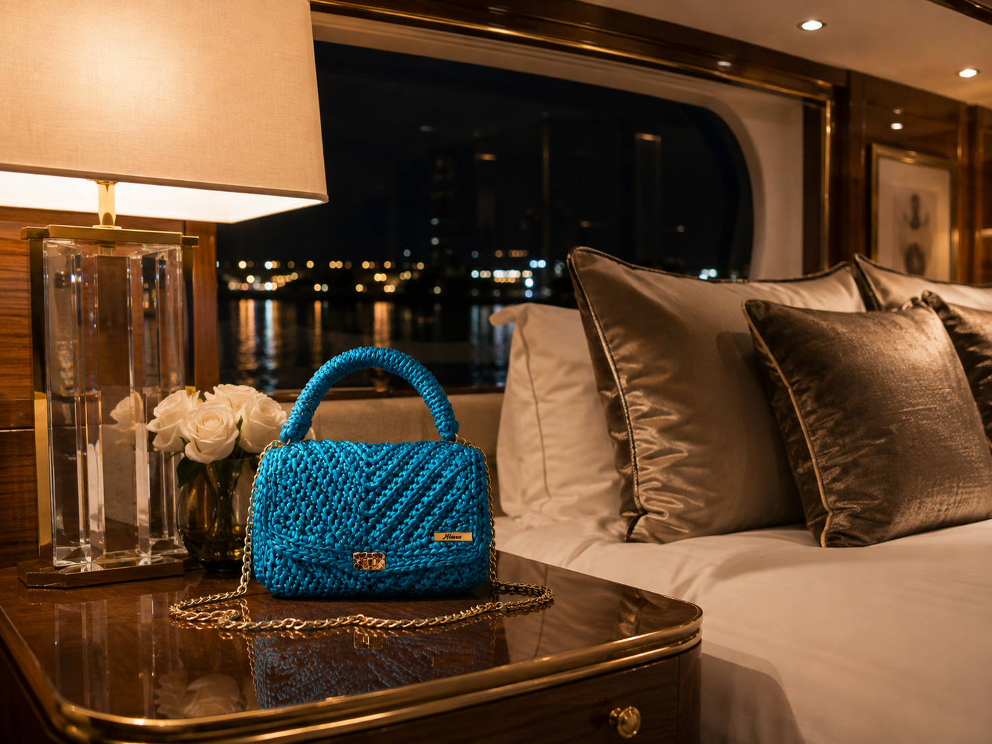 PALOMA – Handmade Metallic Crochet Bag