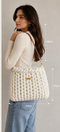White Marshmallow – Handmade Chunky Shoulder Bag