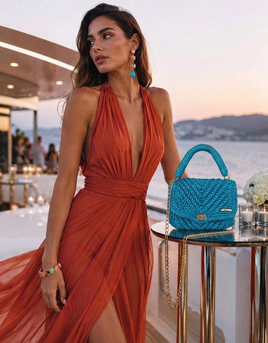 PALOMA – Handmade Metallic Crochet Bag
